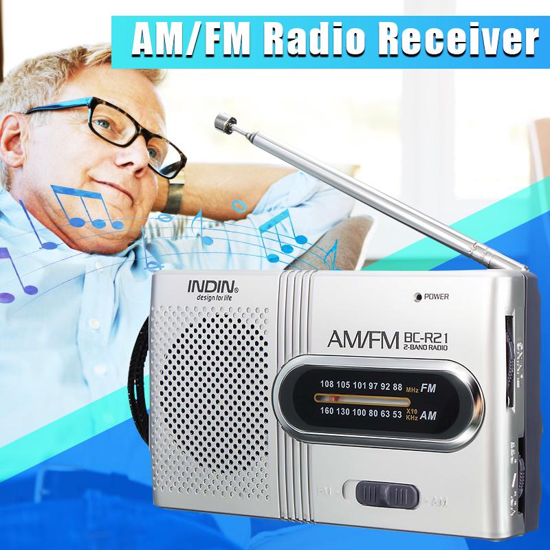 Buy Mini Pocket AM FM Radio Telescopic Antenna World Receiver Speaker ...