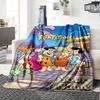 Name Custom the Flintstones Print Flannel Blanket High Quality Warm Comfortable Cover for All Seasons Perfect for Gifts Home Decor