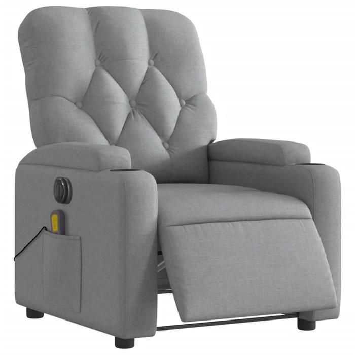 VidaXL Electric Reclining Massage Armchair, Relaxation Chair with Adjustable Backrest and Footrest, Seat of 3204698