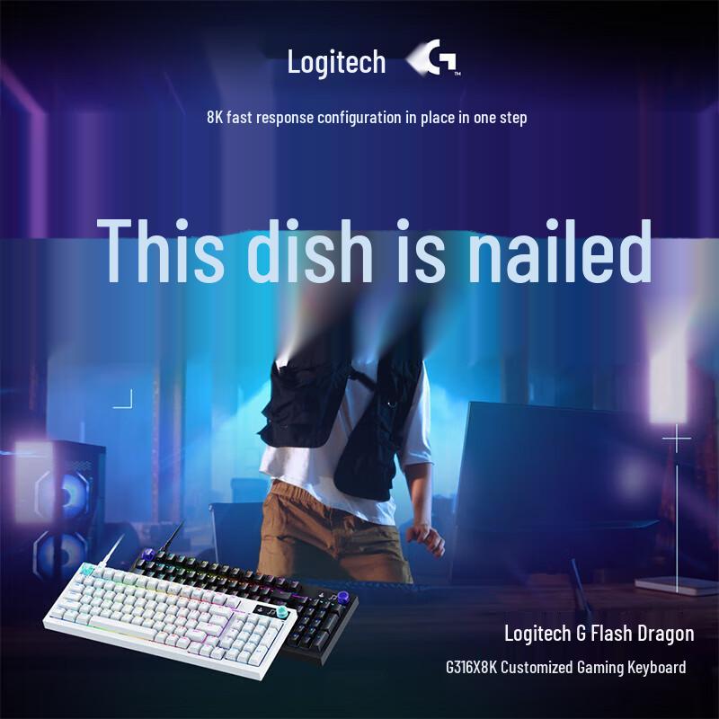 Logitech G316 X 8K Custom Hot-Swappable 98-Key Mechanical Gaming Keyboard
