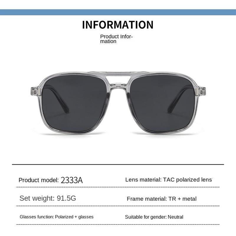 Transparent Frame 2333A 6PCS Magnetic Polarized Clip On Sunglasses Plastic Frame For Night Driving Sunglasses UV400