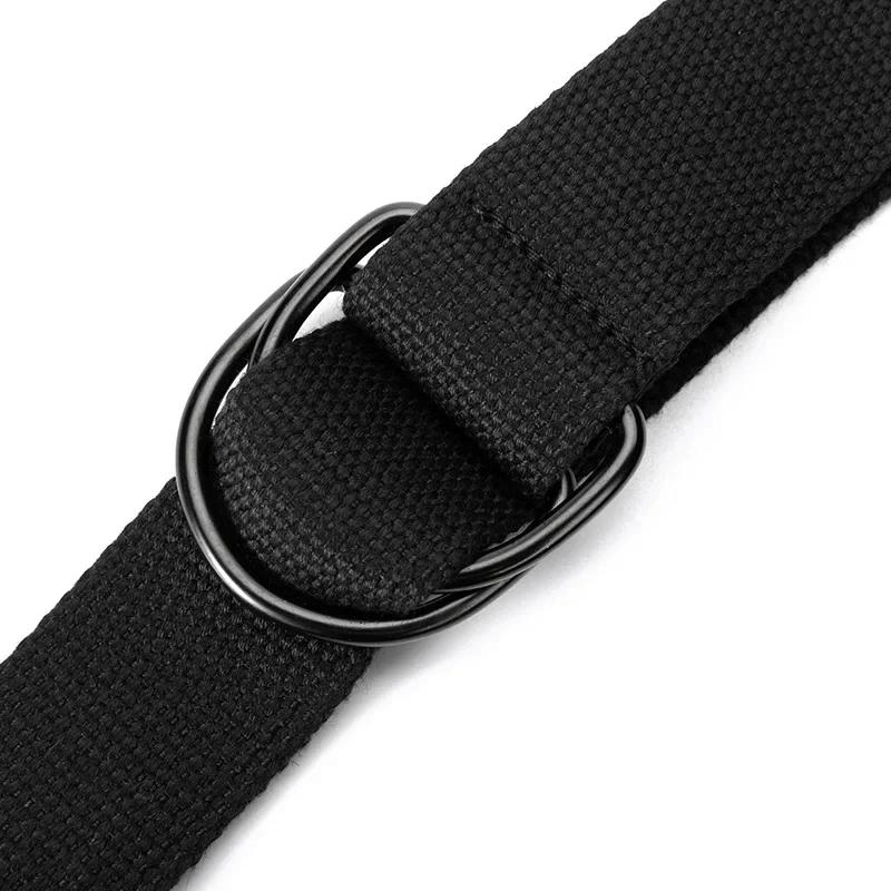 Canvas Men Belt High Quality Unisex Double D-Ring Buckle Waistband Casual Canvas Female Belt Casual Sports Belt Tactical Belts