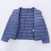 Leichte Daunen-Baumwolljacke für Damen Herbst Winter Vielseitig zum Layering Kurz Rund V-Ausschnitt