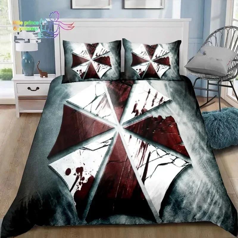 3D Print R-Resident Evil Games Gamer Bedding Set Single Twin Full Queen King Size Bed Set Adult Kid Bedroom