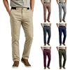 Pantalones Largos de Algodón Casual de Negocios para Hombre, Transpirables, de Pierna Recta, para Uso Versátil Diario