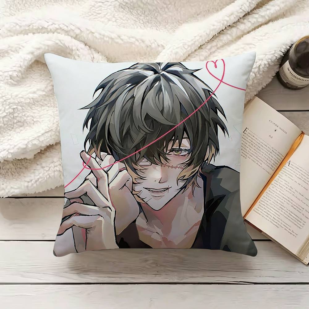 SSlow DDamage Anime Various Sizes Square Pillow Case For Car Home Bedchamber Decor