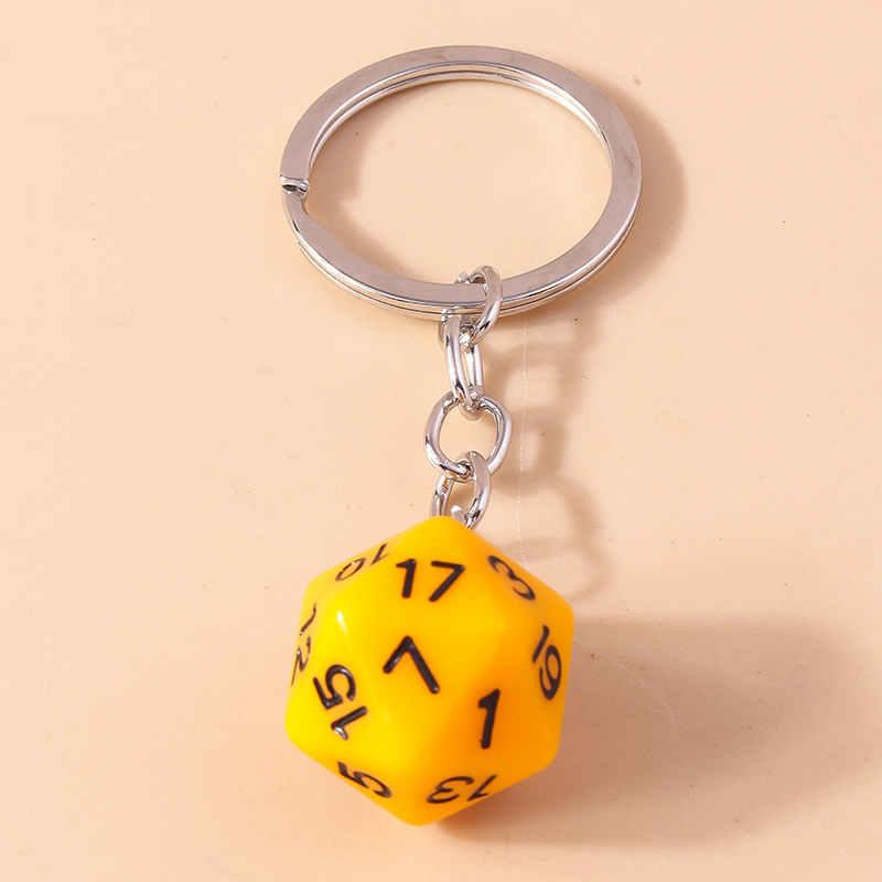 

Cuet Resin Geometric Dice Keychain Keyring Pendants for Women Men Car Key Holder Handbag Pendants Charms DIY Jewelry Gifts