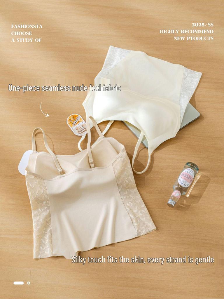 Silk Lace No-Bra Camisole: Jelly Soft, Sexy Supportive Undergarment
