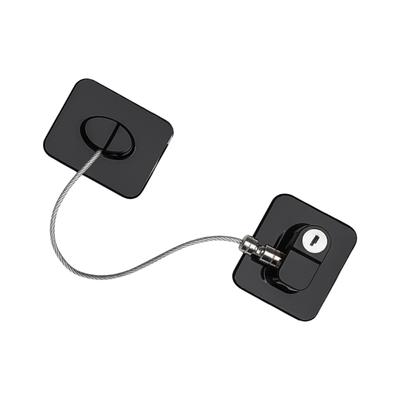 Modern Black Square Child Safety Door Lock Baby Proof Cabinet Lock Refrigerator Door Lock for Kids Safety Easy Mounting