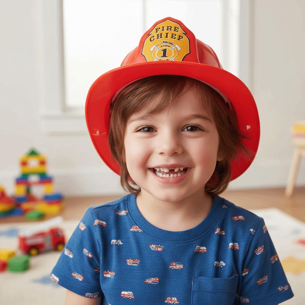 Fireman Hat Fireman Safety Helmet Adjustable Fireman Hat Toy Adults Kid Gifts