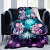 1pc Mouse Printing Lightweight Flannel Blanket, Comfortable and Warm Blanket, for Camping Sofa Bed and Couch Office, Gift