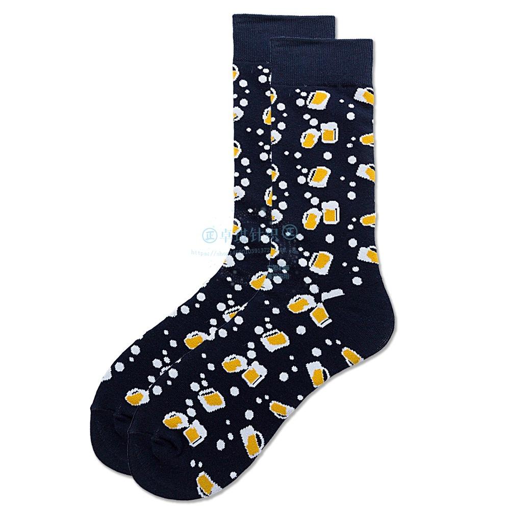 New INS beer corn men's and women's socks watermelon  dog sushi tide socks  dog socks comfortable breathable socks