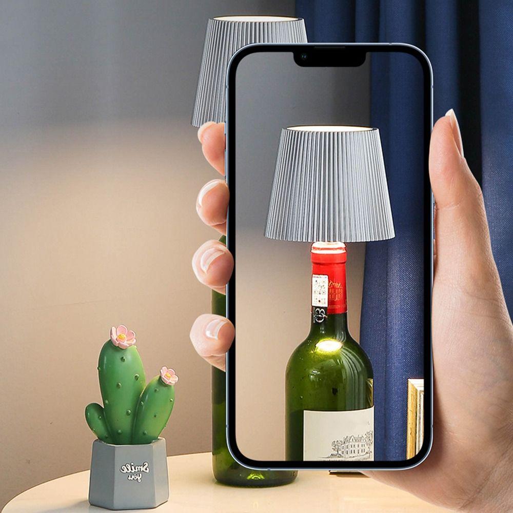 Type-C Interface Wine Bottle Lights Creative Cordless Table Lamp Bottle Lamp  for Liquor Bottles