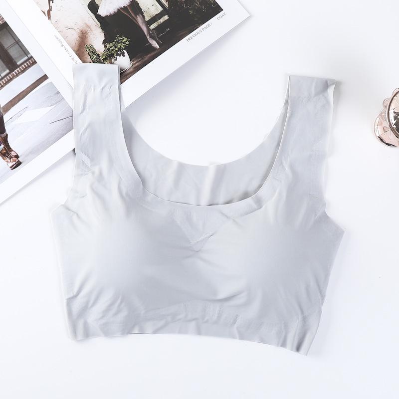 Shangpin Anxin Nahtloser Bügelloser Eisseiden-Sport-BH in Übergröße für Damen