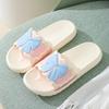 2025 New Women's Bow Cool Slippers On the Run Princess Non-slip Silent Home Flat Bathroom Slippers