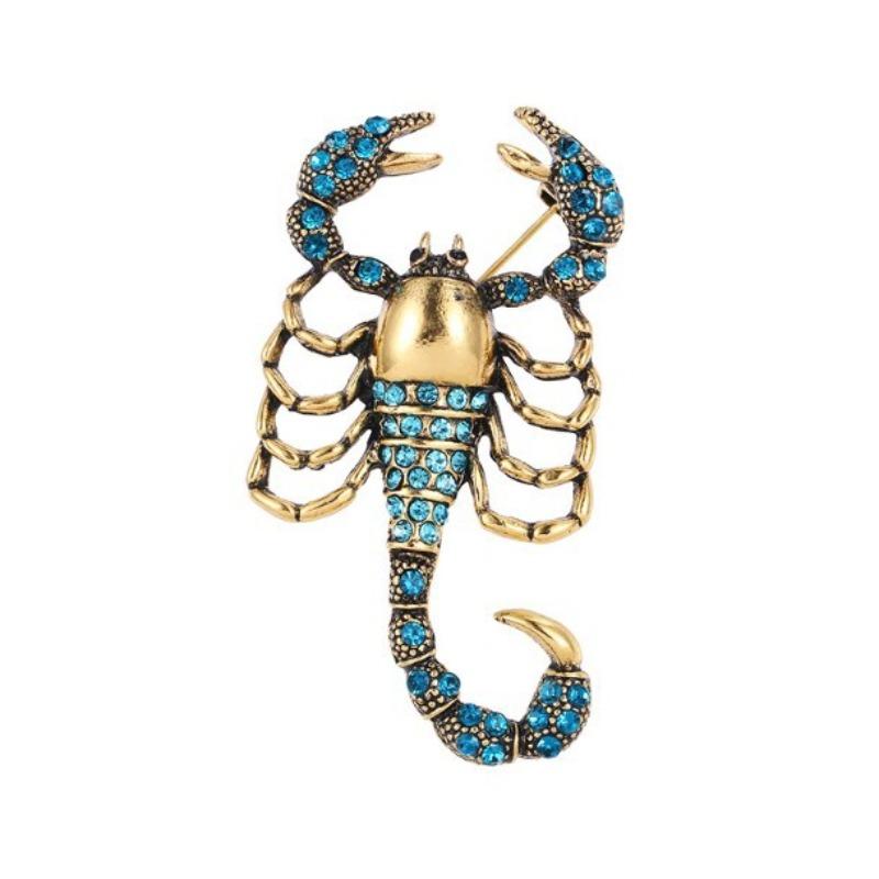 Модные украшения Кристаллическая брошь-булавка Скорпион Стразы Броши на воротник Украшение для платья Ювелирные броши для женщин
