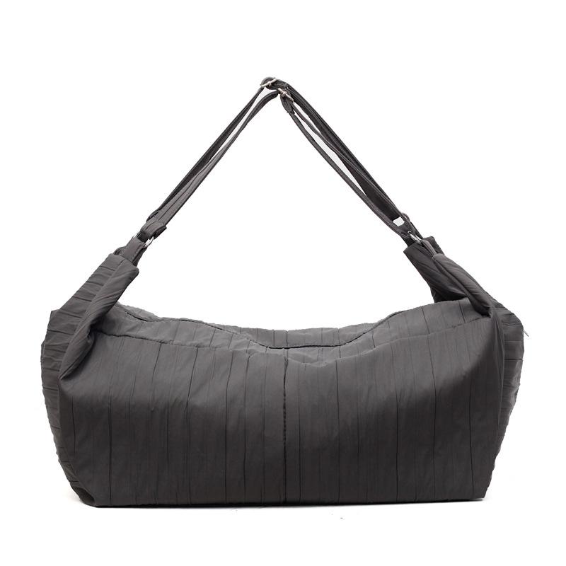 

Large capacity dumpling bag to work commuter messenger bag literary simplicity lightweight fashion ins popular shoulder bag сірий колір
