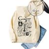 Women's Retro Coraline Hoodie with Double-Sided Print and Drop Shoulder Design