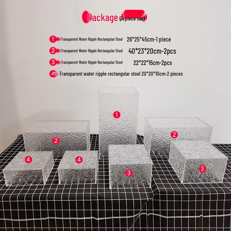 Acrylic Ripple Dessert Display Stand for Weddings and Buffets