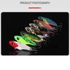 High Simulation Lure Zinc Alloy Sinking Lure Bait 7g/14g For Sea Bass Sequined Bionic Bait With 2 Treble Hook For Bass Panfish