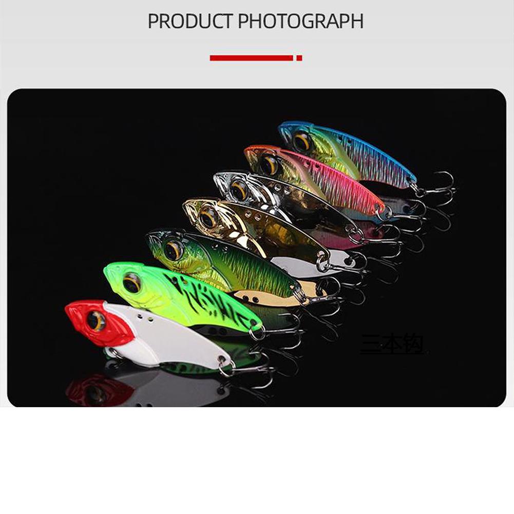 High Simulation Lure Zinc Alloy Sinking Lure Bait 7g/14g For Sea Bass Sequined Bionic Bait With 2 Treble Hook For Bass Panfish