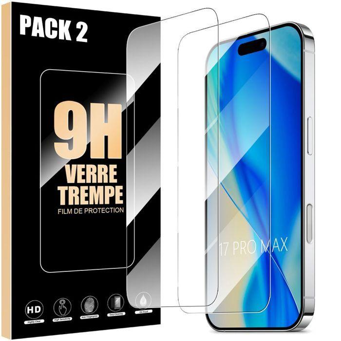 Film de protection en verre trempé - BOOLING - iPhone 17 Pro Max - 2 pièces - Résistant aux rayures - Antichoc