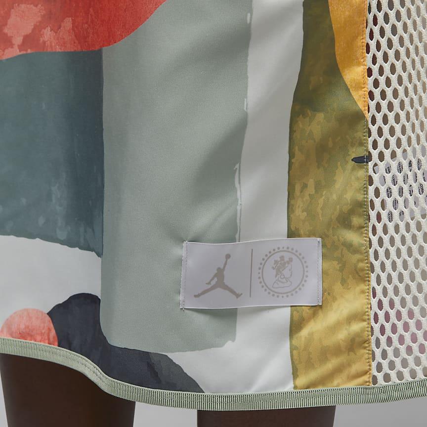 Jordan Sukienka bez rękawów z siateczki z nadrukiem na całej powierzchni Sukienki damskie Czerwona DR1898-033