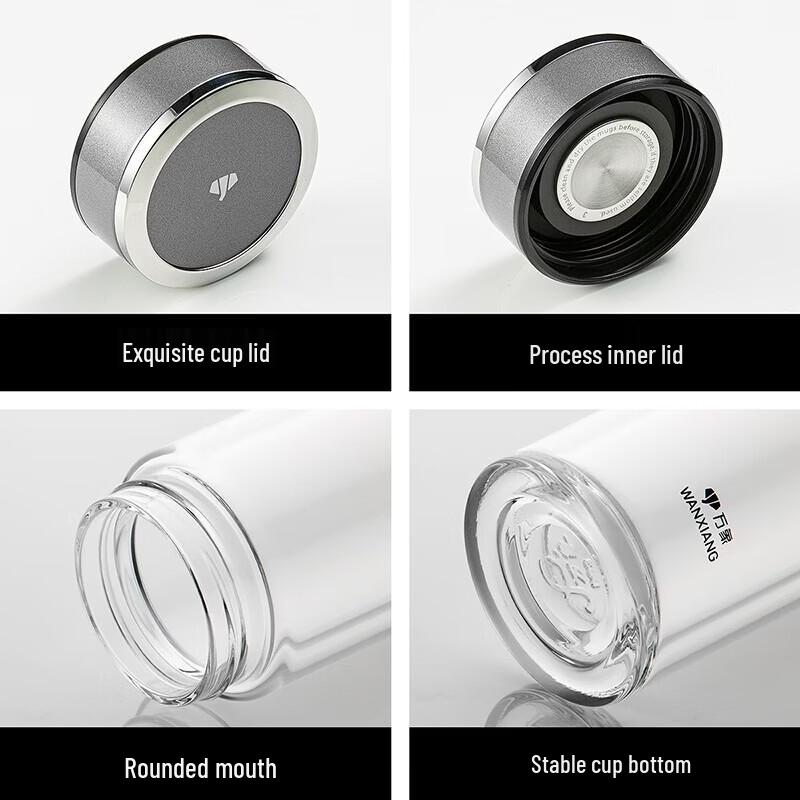 WANXIANG Double-Layer Glass Tea Infuser Bottle
