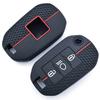 3 Buttons Silicone Car Flip Key Case Cover Shell For Peugeot 208 308 408 508 2008 3008 4008 5008 For Citroen C3 C4 Cactus C6 C8