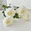 Artificial Peony Flower Realistic Faux Silk Flower with 1 Bloom And 1 Bud for Vase DIY Bouquet Wedding Party Centerpiece Photography Props