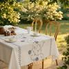 Table Flag Festive Decoration Atmosphere Long Tablecloth Fringed Woven Jacquard Coffee Table Cover