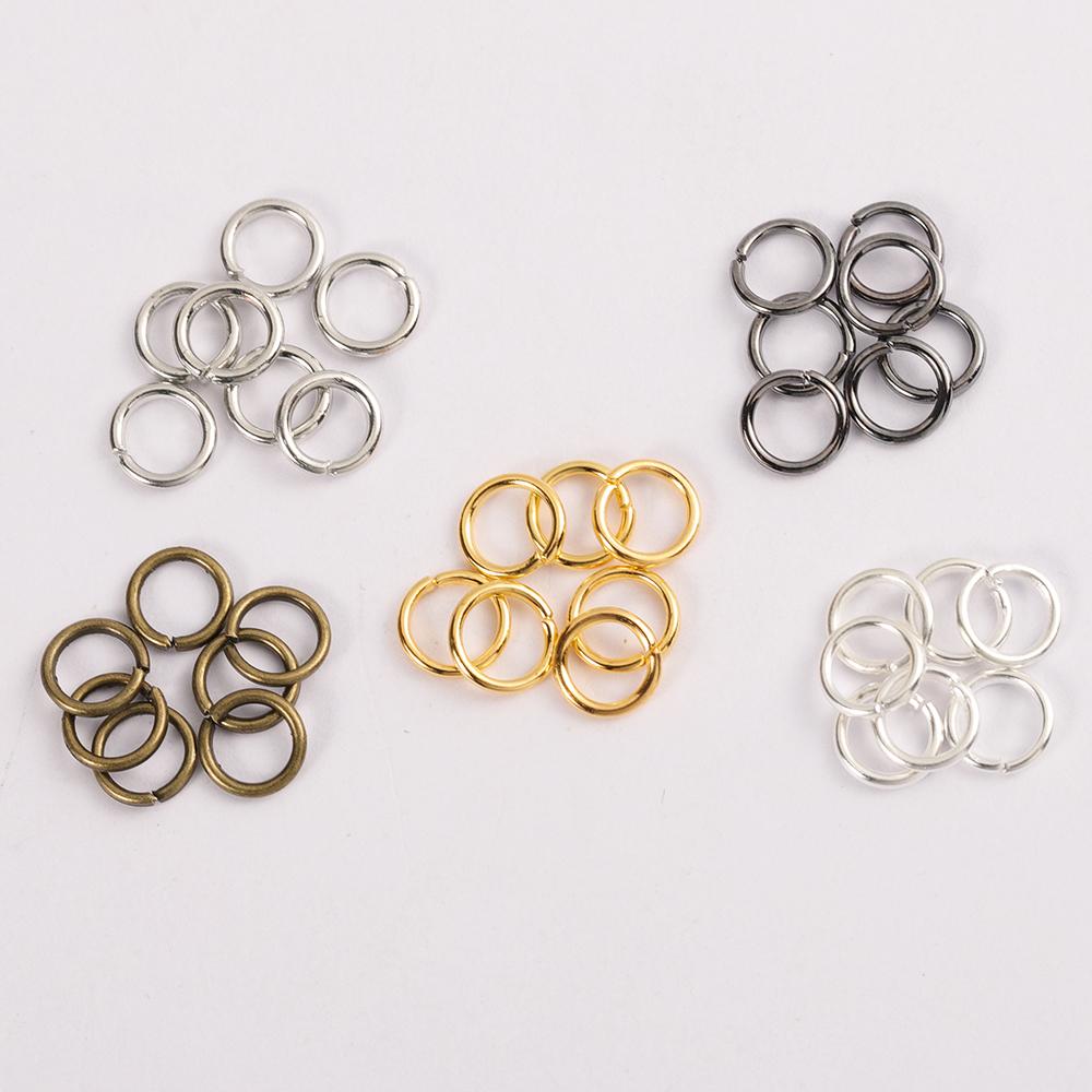 400pcs/lot Wholesale Jump Rings Gold Color Open Rings 4-10mm Split Ring Connectors for Jewelry Making DIY Findings Components