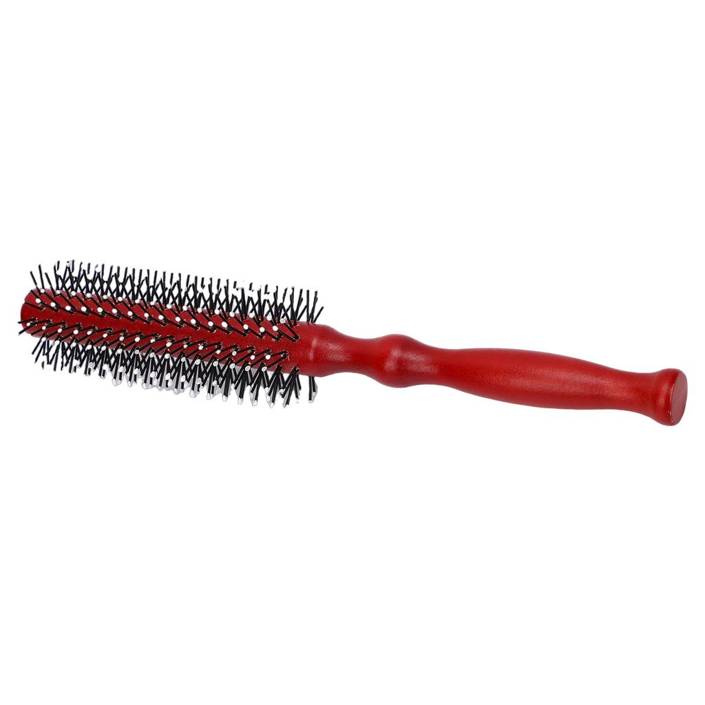 Round Styling Hair Brush Anti Static Handle Wood Roller Hairbrush for Salon Home Use Large Size 8.9 X 1.7in