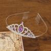 Silver Child's Diamond Headband Comb Tiara for Crown Dance Performance