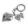 Bowknot Heart Pendant Keychain Big Heart Keyring Hanging Decorations for Car Key Backpack Bag Purse Jewelry Accessory