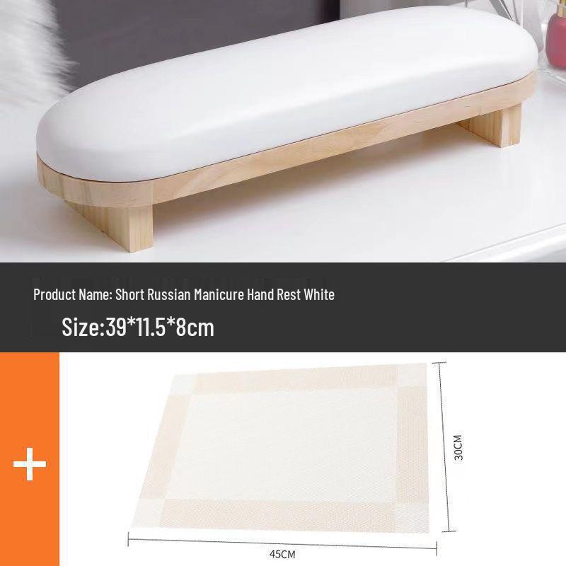 Russian-Style Nail Art Pillow Set: Hand Pillow, Pad, and Table Mat with Solid Wood Quality for Nail Shops