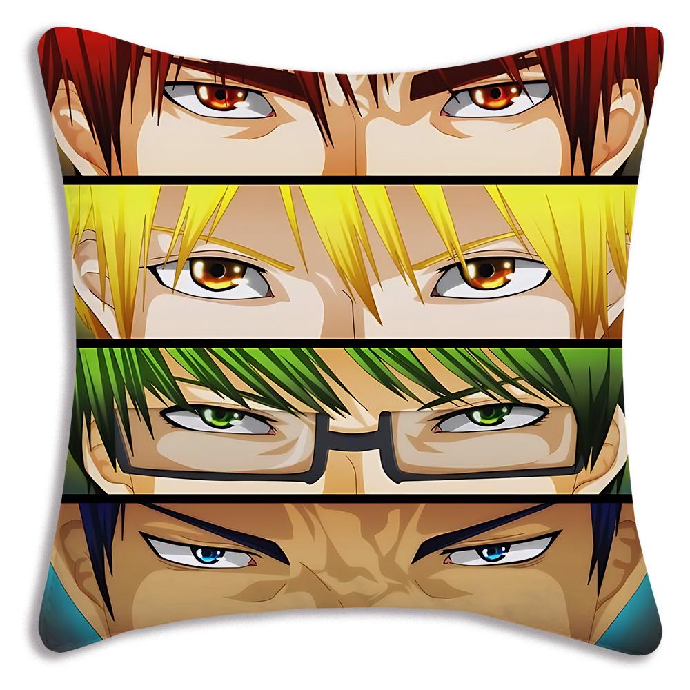 Anime For Kurokos No Baskets Pillow Covers Cartoon Sofa Decorative Home Double-sided Printing Short Plush Cute Cushion Cover