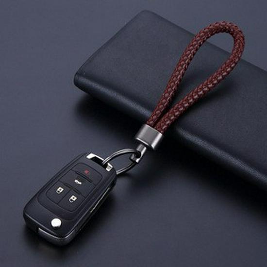 

Вязаный вручную минималистичный брелок в стиле ретро из кожи и металла с противоутерянной пряжкой для использования в автомобиле и дома