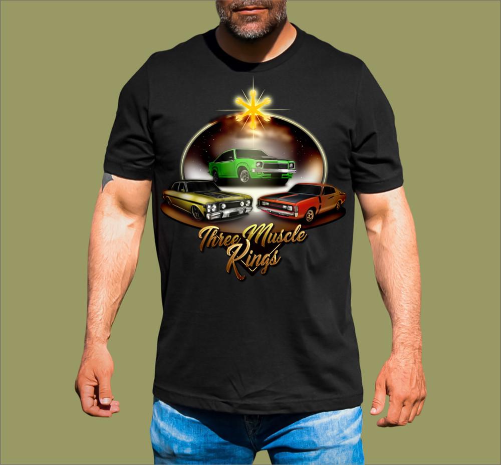 THREE MUSCLE KINGS T-SHIRT Unisex T-Shirt XXXL