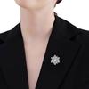 Snowflake Brooch Full Diamond Multifunctional Jewelry for Suits Coats Bags Exquisite Sparkling Design Durable Alloy Material Secure Pin Lapel Pin Gift