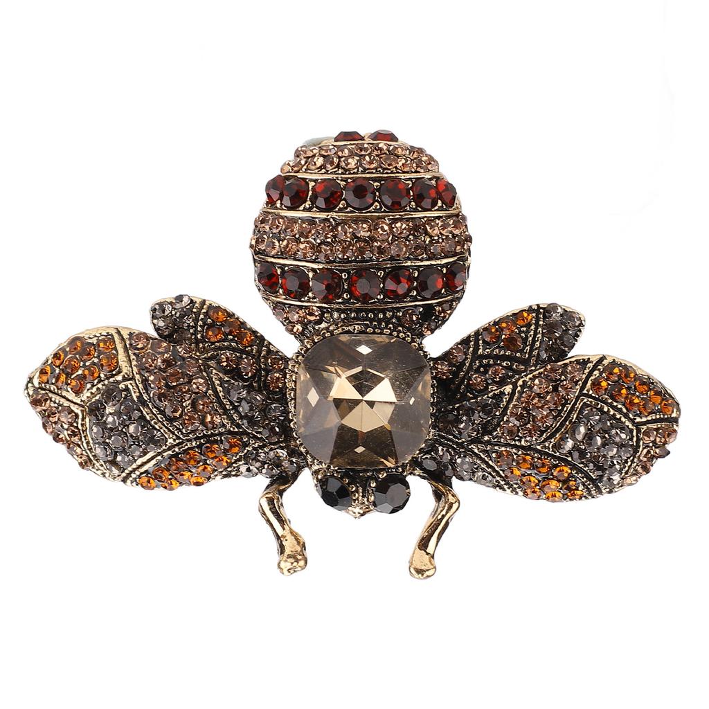 Brož Šperky Retro Bee Shape Alloy Atraktivní ozdobné kamínky Pin Ornament pro kabátový oblek