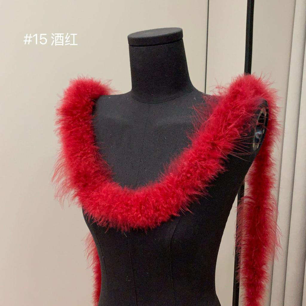 Bunte Federstreifen Truthahnfederstreifen Performance Tanzkostüm Dekomaterialien DIY Textilzubehör