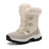 High-top snow boots women's new winter non-slip warm piled thickened Northeast outdoor ski cotton shoes