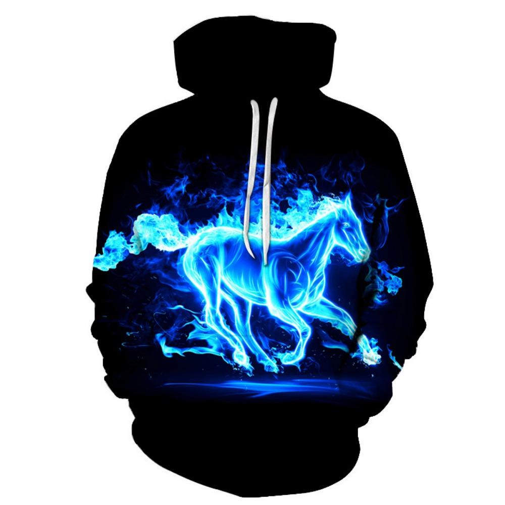 New Colorful Purple Flame Hoodie 3d Sweatshirt Ladies Hooded Autumn and Winter Funny Costume Hoodie
