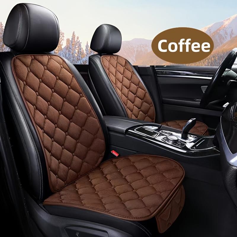 2pcs Short Plush Gentle Down Car Seat Cushions with Non-slip Bottom and Storage Bag, Universal Vehicle Truck SUV Office Chair