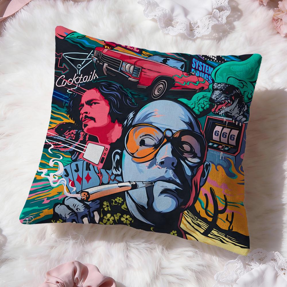 Fear Loathing Las Vegass Cushion Cover Premium Comfort Reversible Pillow Cove -Two in One Design for Any Room & Car Interior