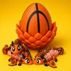 Sports Ball Dragon Egg Toy with Articulated Dragon Inside 3D Printed Baseball Football Basketball Volleyball Bowling Egg Dragon Fidget Toy