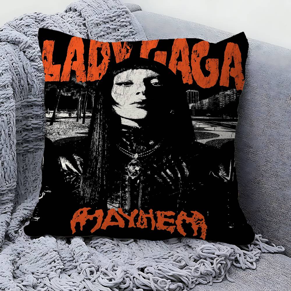 Singer L-Lady Gaga Mayhem Pillowcase Toon Gift Cushion Cover Bedroom Home Sofa Chair Seat Decor Pillow Case