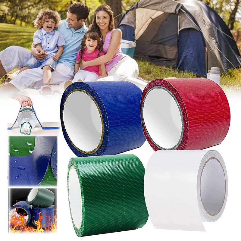 Waterproof PVC Tent Repair Tape Rainproof Tarpaulin Adhesive Tape Outdoor Awning Repairing Tape Gummed Tape Film Repair Paste
