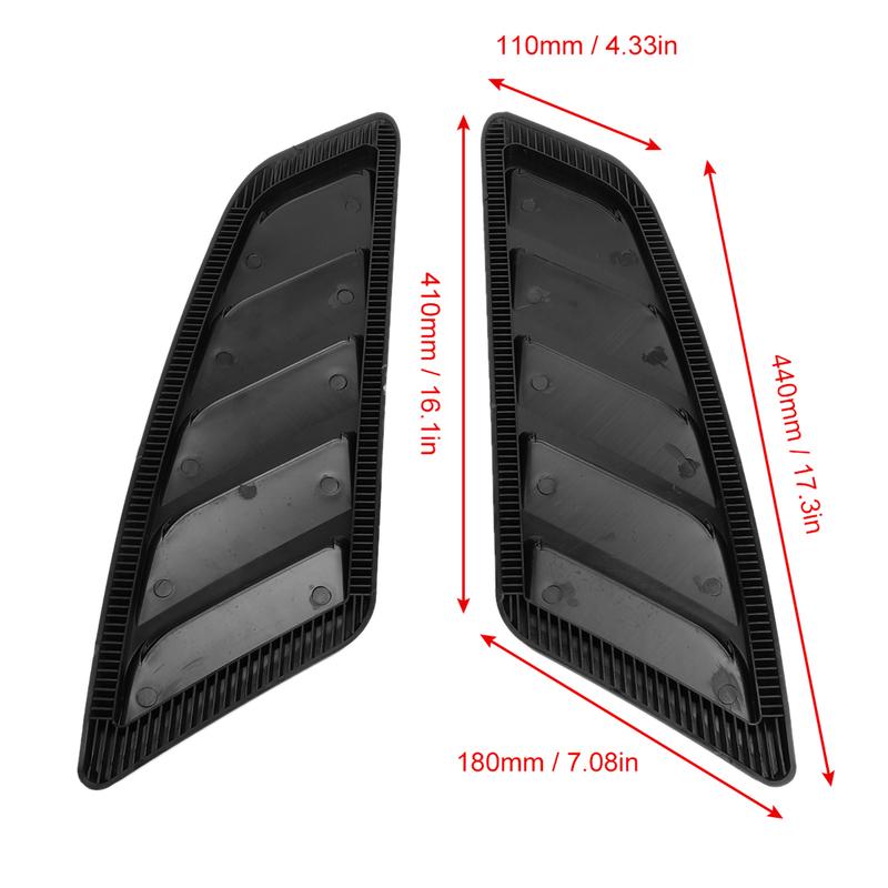 Car Auto Modification Hood Bonnet Vent Cover Fit for 2015-2017 Bonnet Air Vent Hood Air Vent Bonnet Vent Cover